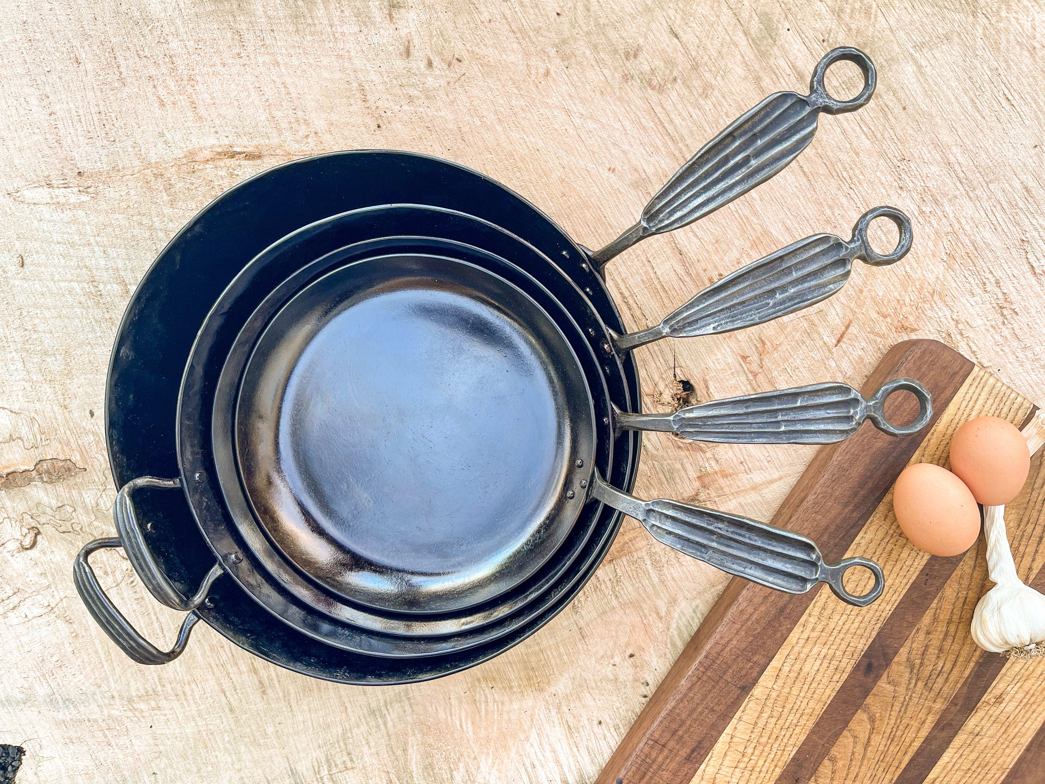 Hand Forged Utensils, Bronze Spoon and Spatula, Hand Forged, Carbon  Steel