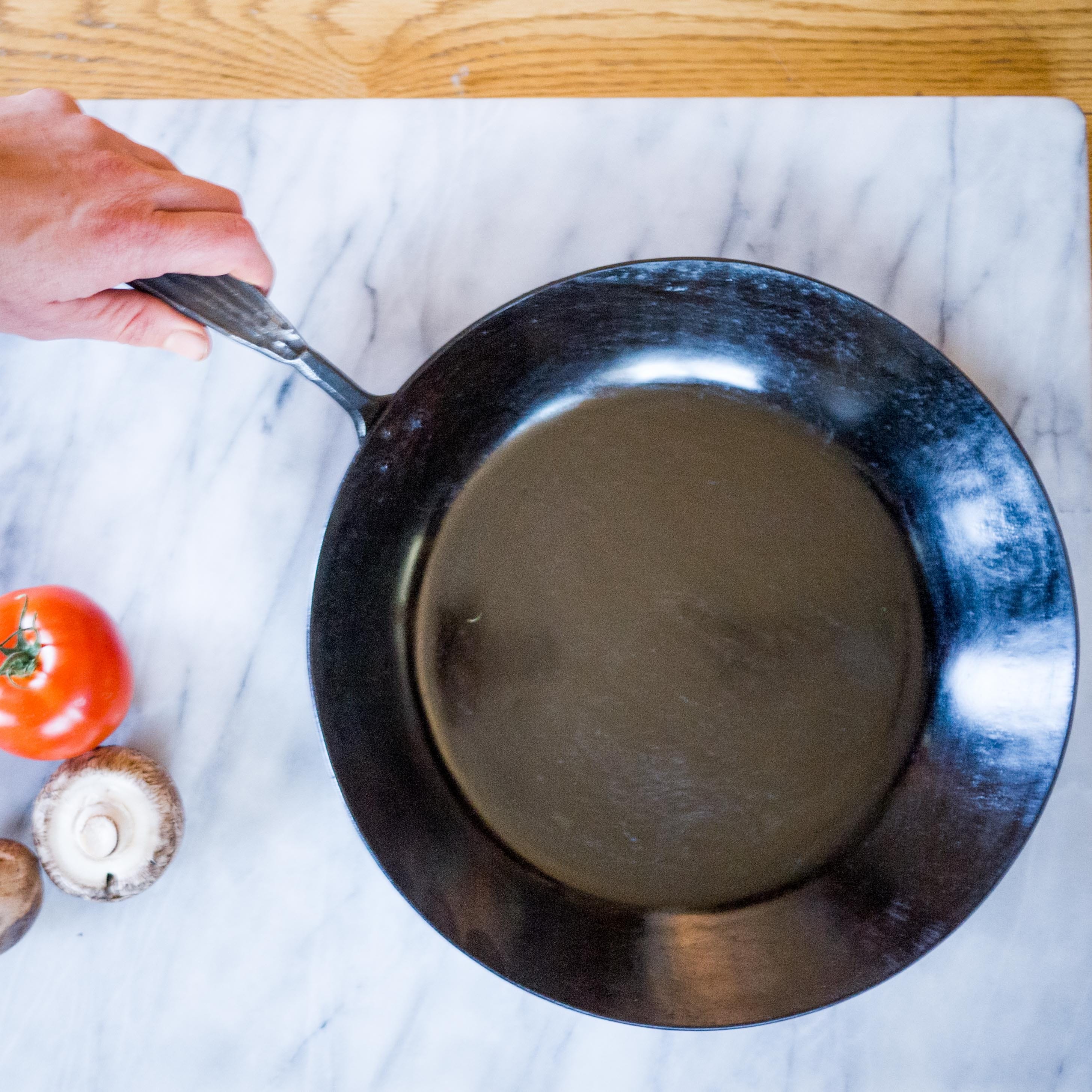 need help with botched weird seasoning on new BK carbon steel pan