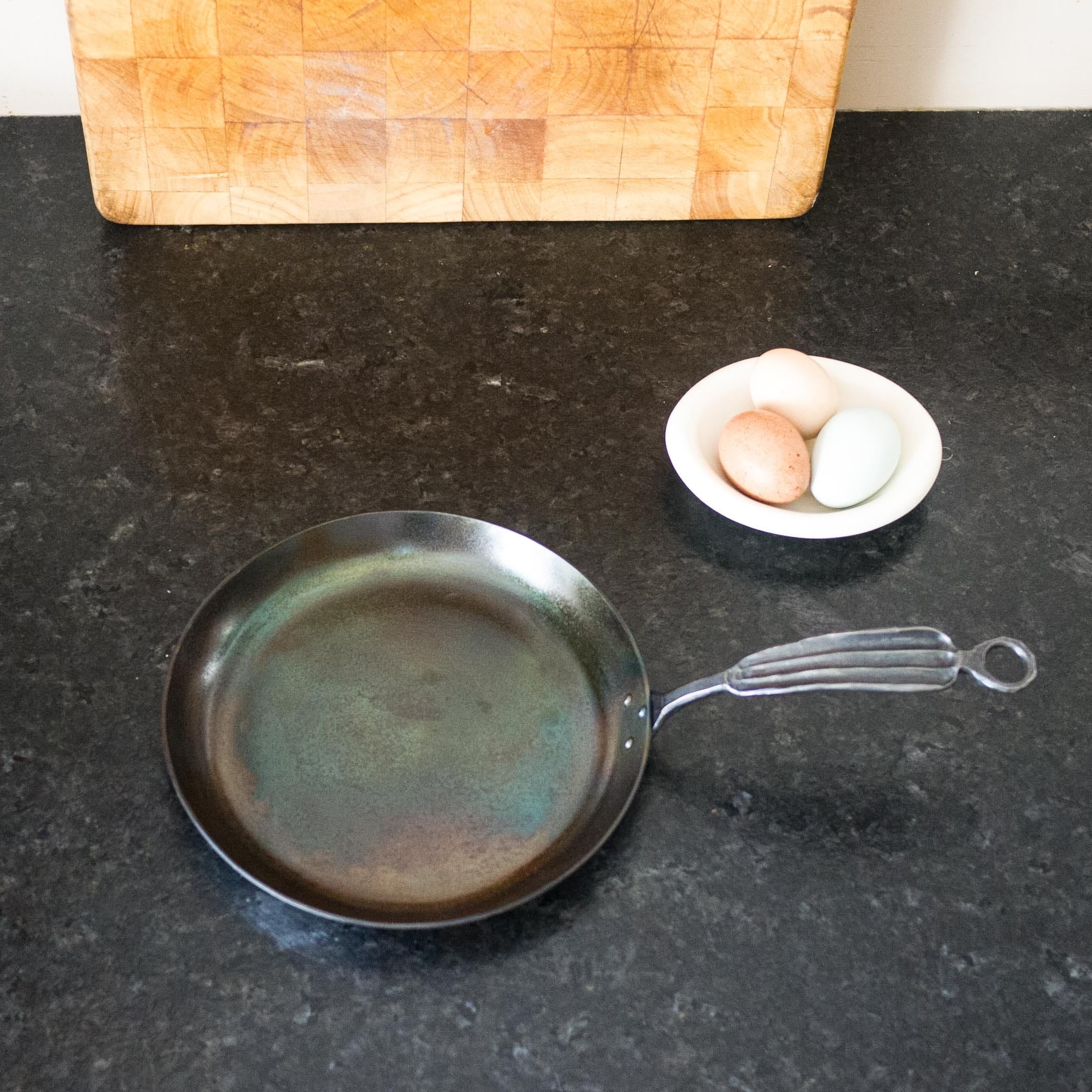 Carbon Steel French Skillet by Newquist Forge